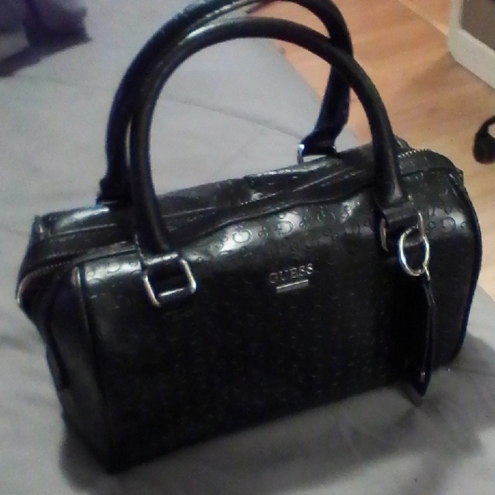 Guess Black Embossed Satchel